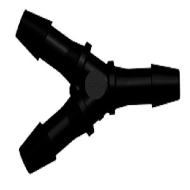 HY631 Y Fitting Black Nylon 3/16 HB X 3/16 HB X 3/16 HB