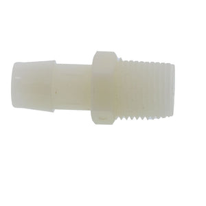Male Barb Connector Natural Nylon - 5/8 ID Barb x 1/2 MNPT