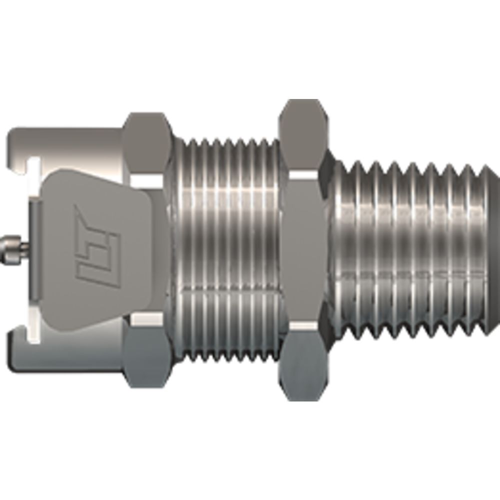 LinkTech 40CB Series Panel Mt. Female, Male Thread, Valved, 1/4" MNPT, Chrome Brass, Buna N