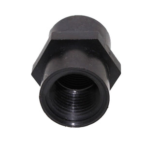 Union Coupler 1/2 FNPT x 1/2 FNPT - Black Polypropylene