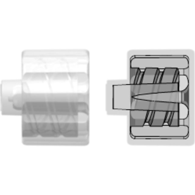 LinkTech Male Luer Integral Lock Ring Plug, Closed at Luer Tip, Natural Polypropylene