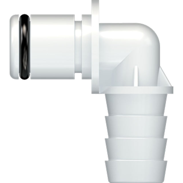 LinkTech 40AC Series Elbow Male, Non-valved, 3/8" HB, Natural Acetal, Buna N