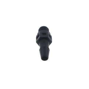 FitQuik Nylon Thread to Tube Straight Fitting - 10-32 UNF to 1/8 Hose Barb - Black