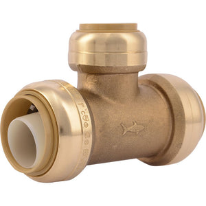 SharkBite® U416LF Lead-Free Brass Push-to-Connect Reducing Tee - 1" x 1" x 3/4"