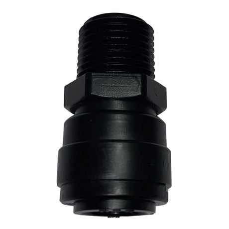 NeoFit - Acetal Black Male Connector 5/8" Tube OD x 1/2" NPTF