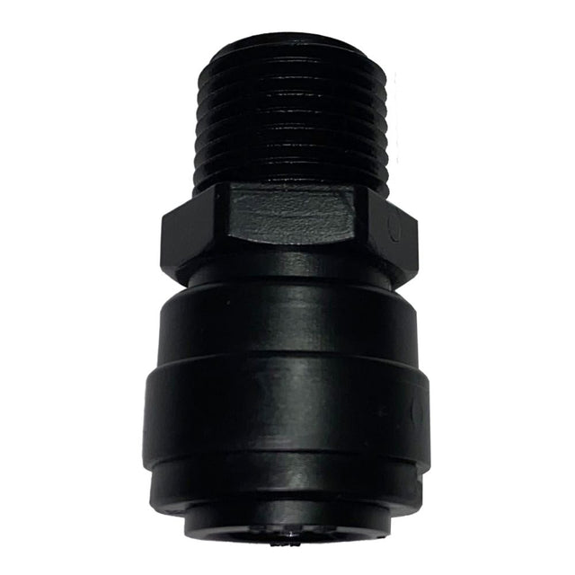 NeoFit - Acetal Black Male Connector 5/8" Tube OD x 1/2" NPTF