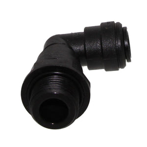 John Guest 10mm x 1/2" [BSPT] Acetal Swivel Male Elbow - Black