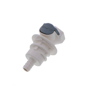HFCD16635 Valved Panel Mount Hose Barb Coupling Body 3/8 ID Barb
