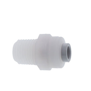 Kynar PVDF Male Connector - 1/4 x 1/4 NPTF
