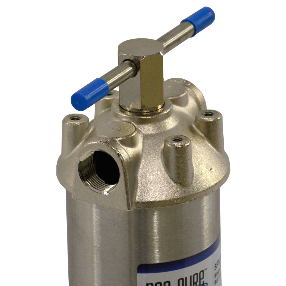 Neo-Pure SFBH1B-304-6FT T-Handle Single Filter Housing with Bolt and Nut Closure - 3/4" FPT