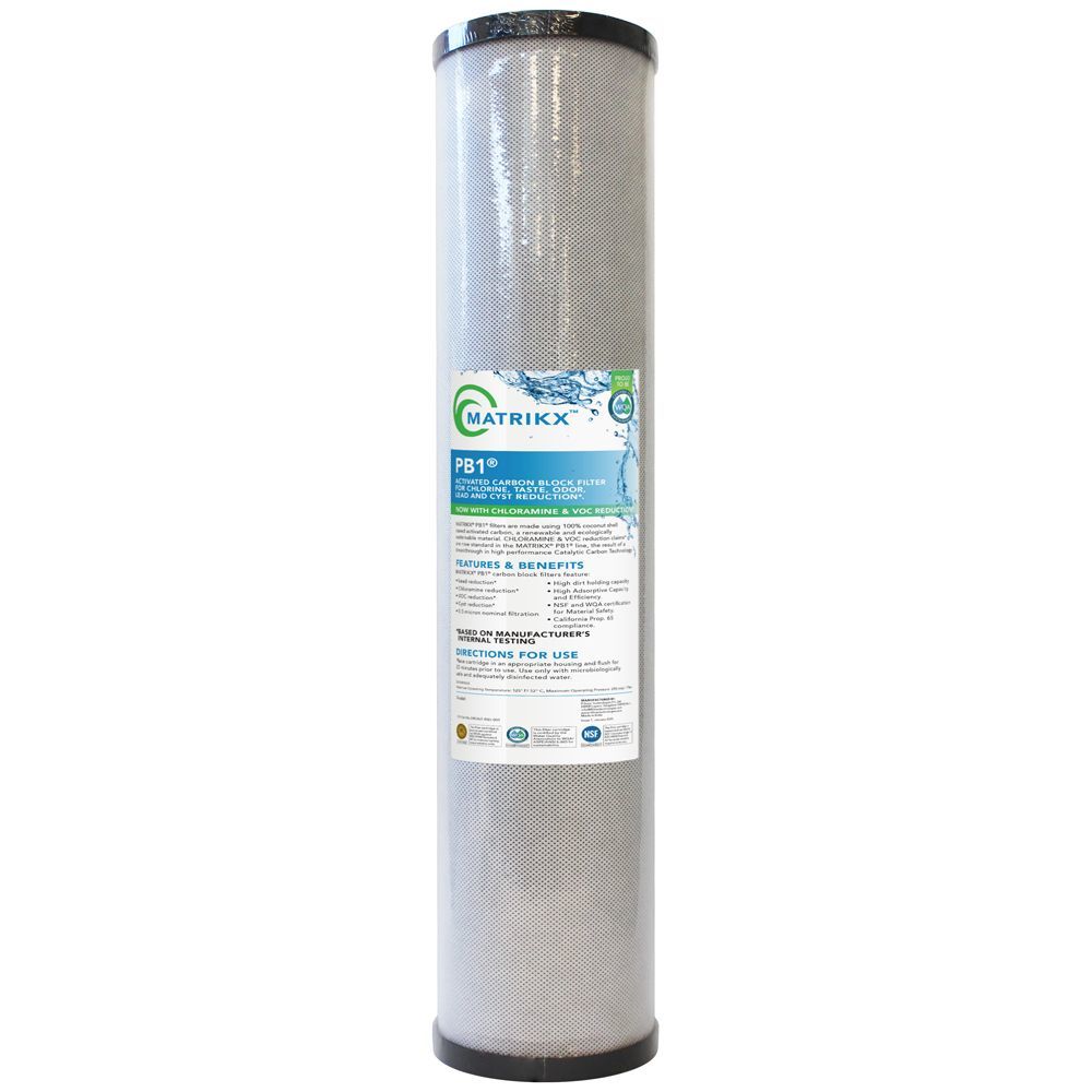20" BB Filtrex Matrikx +Pb1 Lead, VOC, Cyst, Chlorine Taste & Odor Filter