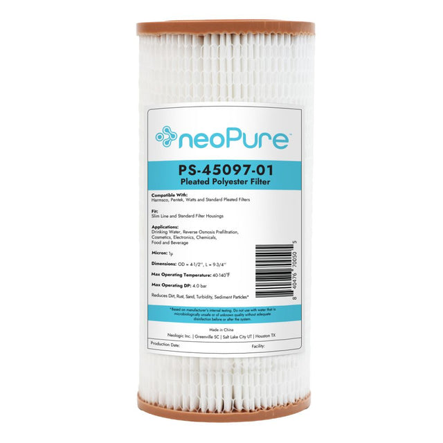 Neo-Pure PS-45097-01 9-3/4" BB High Efficiency Pleated Filter 1 micron