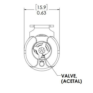 LinkTech 20AC Male Thread Socket, Valved, 1/8" MNPT