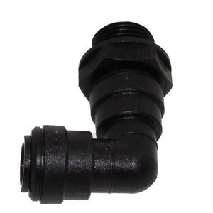 John Guest 10mm x 3/8" [BSPT] Acetal Swivel Male Elbow - Black