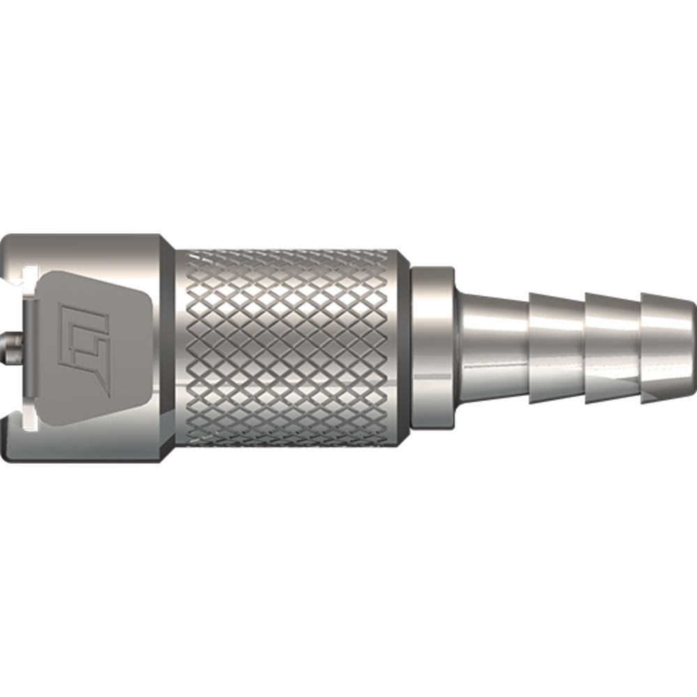 LinkTech 20CB Series Straight Female, Valved, 1/4" HB, Chrome Brass, Buna N