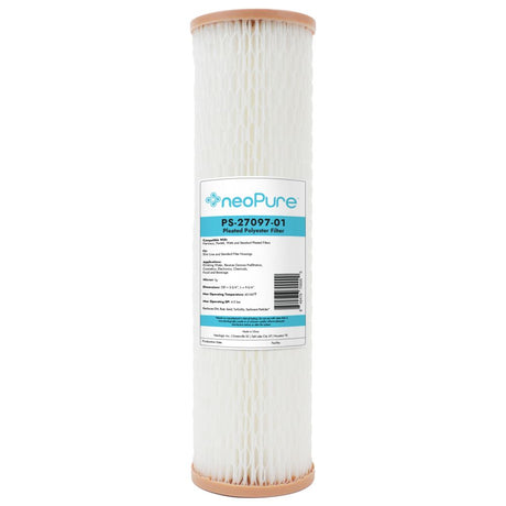neoPure PS-27097-01 9-3/4" High Efficiency Pleated Filter 1 micron
