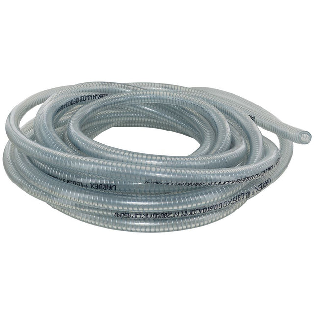 Vardex Clear Steel Wire PVC Reinforced Suction Hose - 3/8 ID