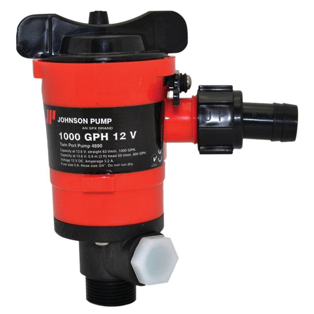 Johnson Pump - Marine Twin Port Aerator Pump 1000 GPH,New Products : American Fashion Style Bags On Sale