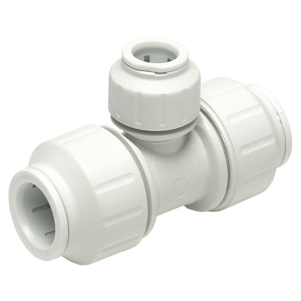 John Guest Reducing Tee - 15mm x 15mm x 10mm
