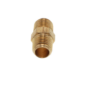 Lead-Free Brass Hex Nipple Threaded 1/4 MPT x 1 L