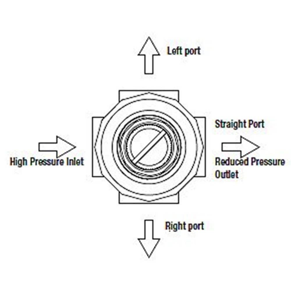 Watts P60 Series Miniature Plastic Water Pressure Regulator 2 Way 