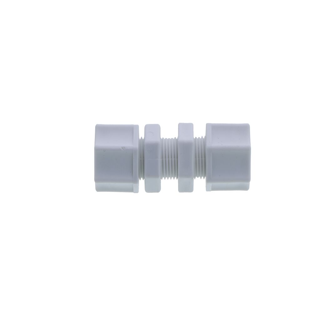 JACO 20-12-P-PG Polypropylene Bulkhead Union 3/4 OD Tube x 3/4 OD Tube