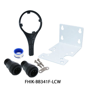 Big Flow Single Housing Install Kit - White Bracket
