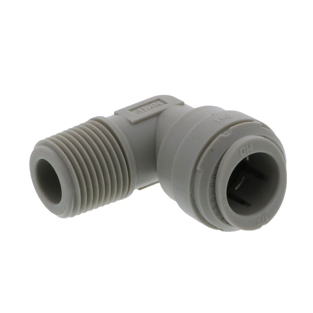 DMfit Elbow Male Connector - 1/2 Push-in x 3/8 NPTF