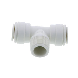 John Guest Fixed Tee Adapter Polypro - 3/8 x 3/8 x 3/8 MNPT Branch