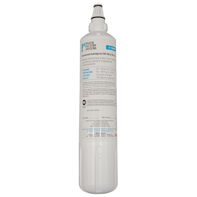 3M Water Factory Systems 47-550101 Replacement Cartridge For FM-750