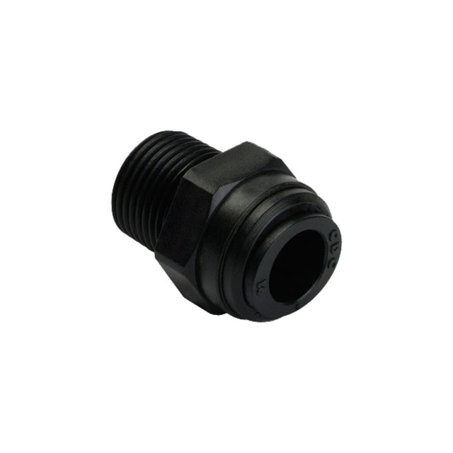 NeoFit - Acetal Black Male Connector 3/8" tube x 1/4" NPTF