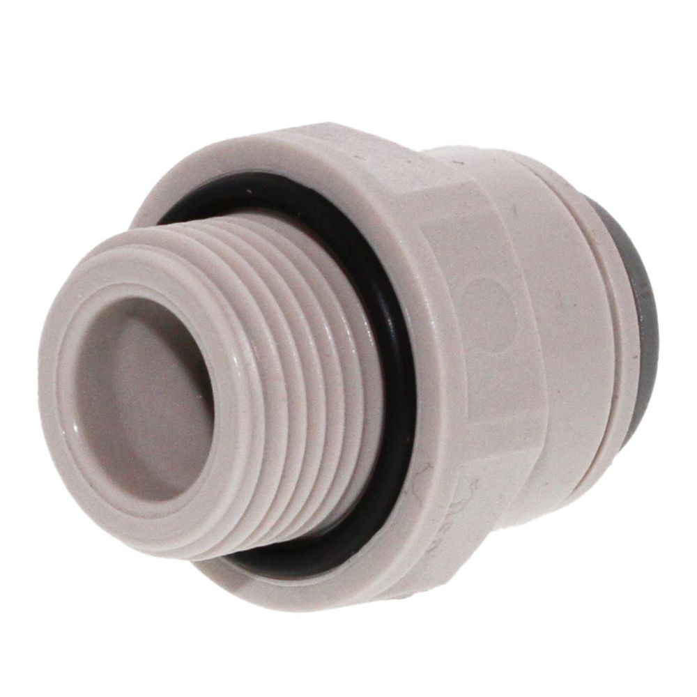 John Guest 3/8" x 3/8" [BSPP] Acetal Male Connector - Gray
