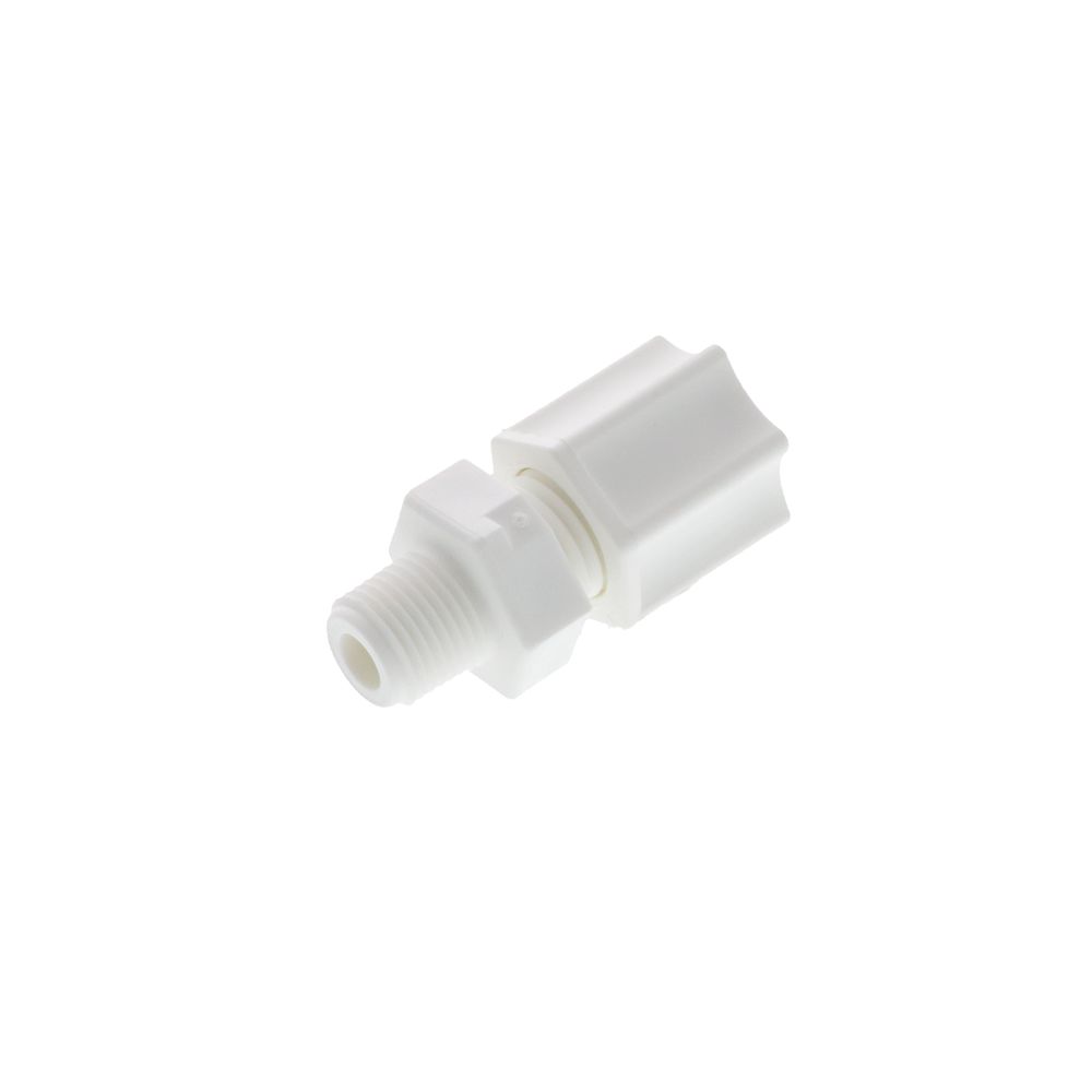 JACO 10-4-2-P-PG Polypropylene Male Connector 1/4 OD Tube x 1/8 MPT