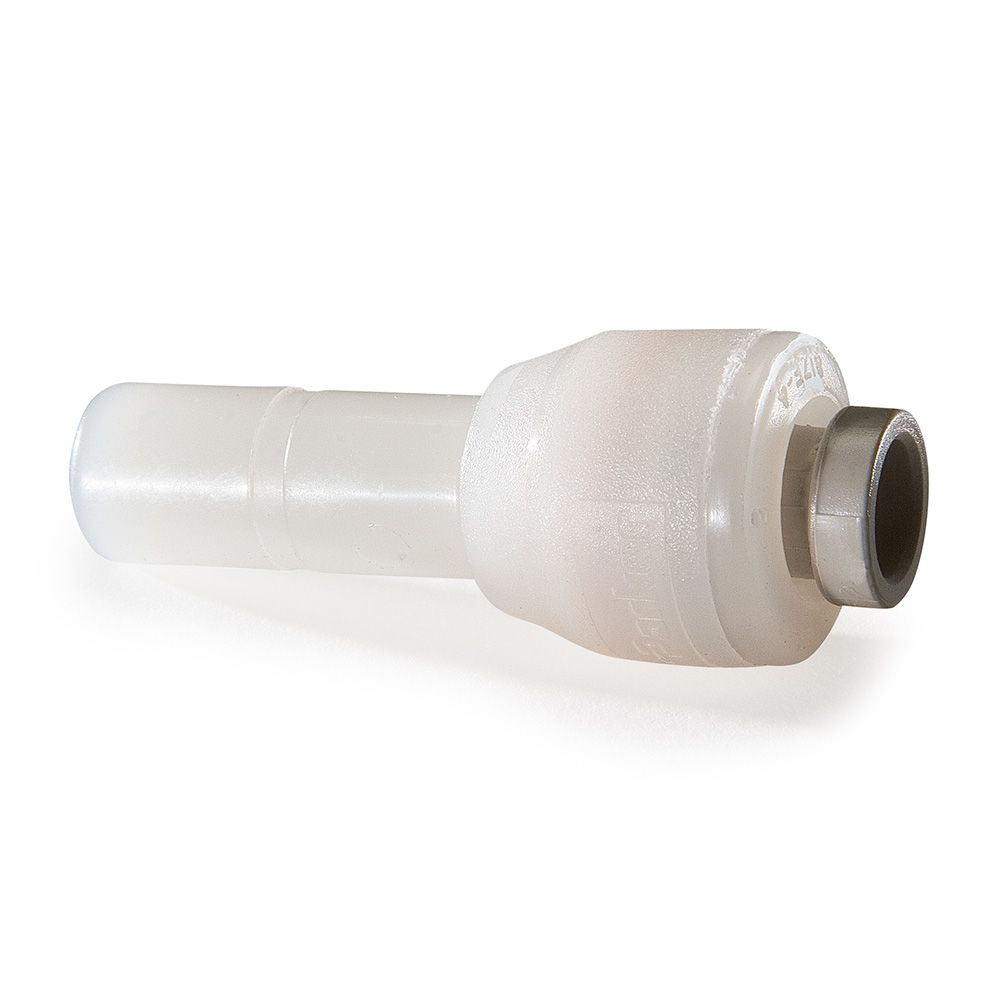 Kynar PVDF Stem Connector - 1/4 x 3/8 Stem