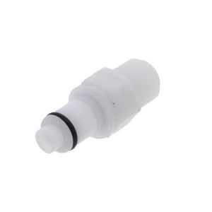 PLCD24004V Valved Male Thread Coupling Insert 1/4 NPT Viton O-ring