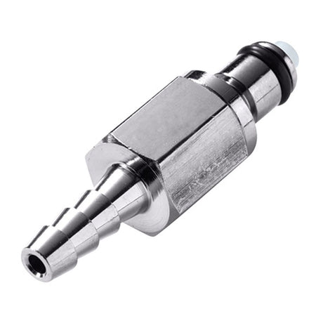 Multi-Mount Valved Hose Barb Coupling Insert - 1/4 ID Barb Chrome