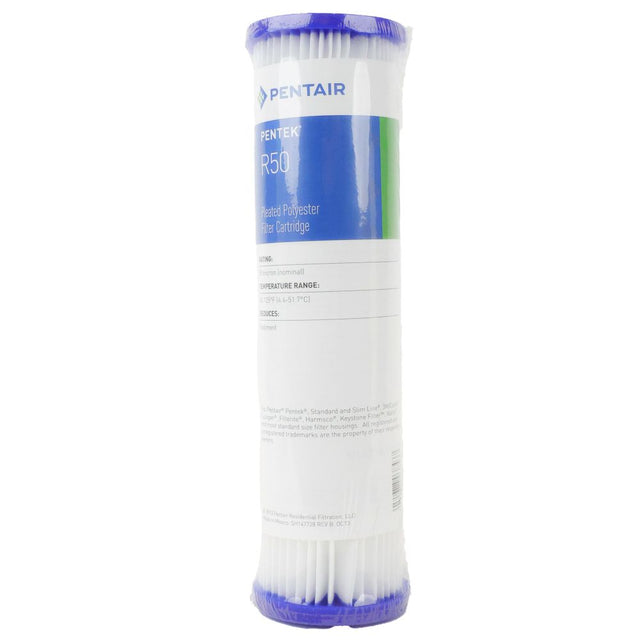 9-3/4" Pentek R50 Pleated Polyester 50 Mic Filter