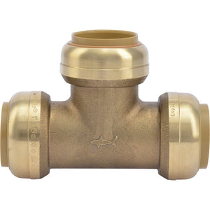 SharkBite® U374LF Lead-Free Brass Push-to-Connect Tee - 1" x 1" x 1"
