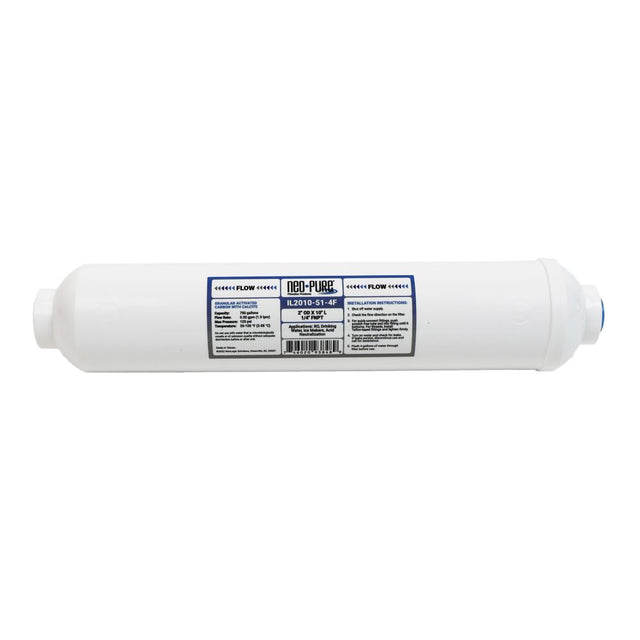 Neo-Pure IL2010-51-4F Inline Calcite/Coco Shell GAC - 10 x 2 1/4 FPT Filter