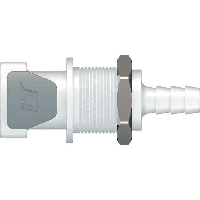 LinkTech 50AC Series Panel Mt. Female, Non-valved, 1/4" HB, Natural Acetal