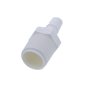 Male Barb Connector Polypropylene - 3/8 ID Barb x 1/2 MNPT