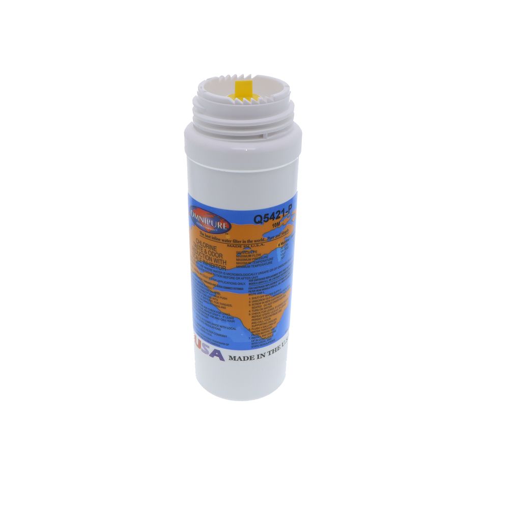 Omnipure Q5421-P Q-Series 10 mic. Carbon Block CTO/Scale - 8" 1500 gal Filter