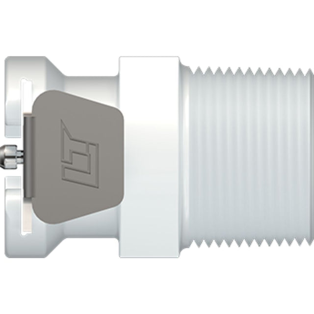 LinkTech 40AC Series Male Thread Female, Valved, 3/8" BSPT, Natural Acetal, Buna N