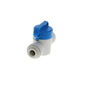 John Guest Shut-Off Valve-Polypro Straight - 1/4 Tube x 1/4 Tube
