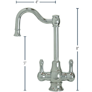 Mountain Plumbing MT1871-NL Traditional Hot & Cold Water Dispenser w/ Extended, Curved Spout