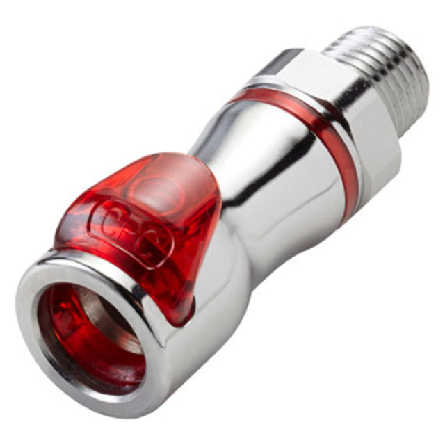 LQ4D10004RED Valved Pipe Thread Liquid Cooling Coupling Body 1/4 NPT Warm Red