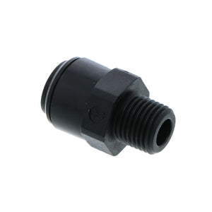 John Guest Male Connector BLACK ACETAL - 10mm x 1/4 BSPT