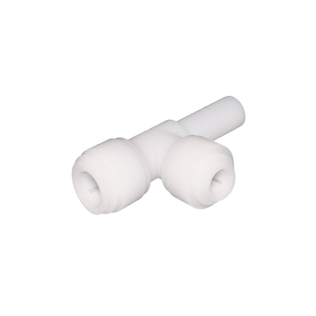 NeoFit - Acetal Natural White Stem Run Tee 3/8" tube x stem 3/8"