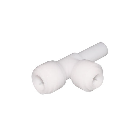 NeoFit - Acetal Natural White Stem Run Tee 3/8" tube x stem 3/8"