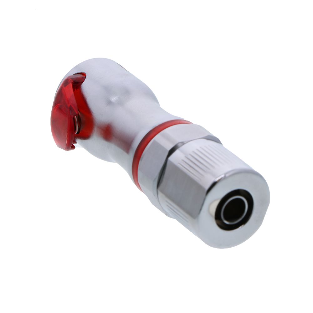 LQ4D13006RED Valved In-Line PTF Liquid Cooling Coupling Body 3/8 PTF Warm Red
